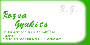 rozsa gyukits business card